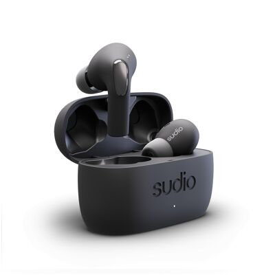 Sudio E2, True Wireless Noise Cancelling Earbuds, Black