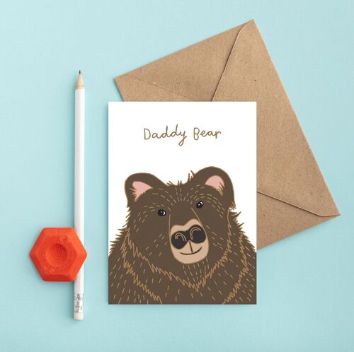 Daddy Bear Card | Cute Father's Day Card | Dad Birthday Card