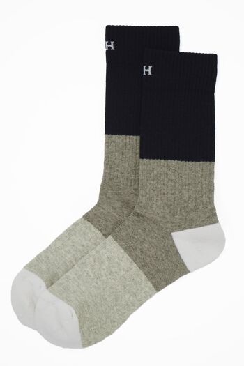 Chaussettes de sport recyclées pour hommes - Noir 2