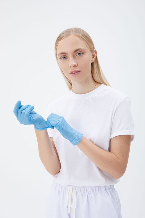 Disposable gloves, nitrile PPE, category III - S