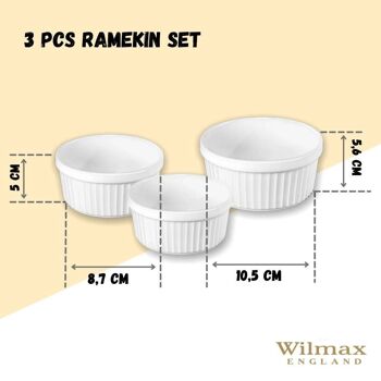 3 pcs Ramekin Set WL‑996122/3C 2