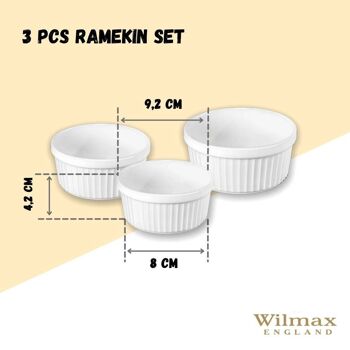 3 pcs Ramekin Set WL‑996122/3C 4