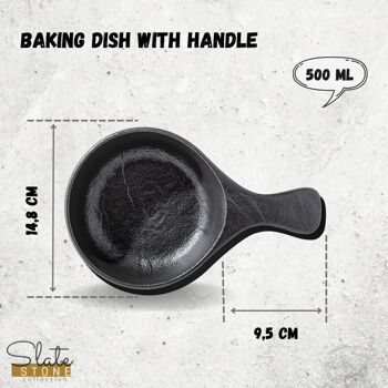 BAKING DISH WITH HANDLE 24 X 15 CM 500 ML WL-661139 / A 5