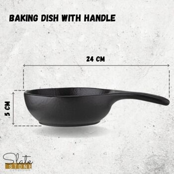 BAKING DISH WITH HANDLE 24 X 15 CM 500 ML WL-661139 / A 6
