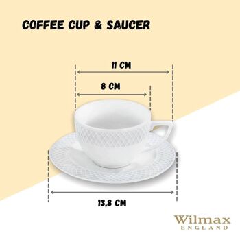 Cappuccino Cup & Saucer Set of 6 in Gift Box WL‑880106/6C 3