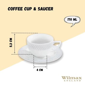 Cappuccino Cup & Saucer Set of 6 in Gift Box WL‑880106/6C 4