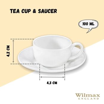 Coffee Cup & Saucer Set of 2 in Color Box WL‑993002/2C 2