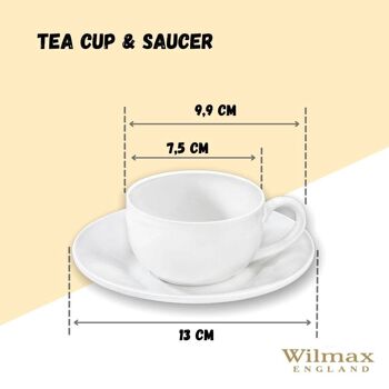 Coffee Cup & Saucer Set of 2 in Color Box WL‑993002/2C 3