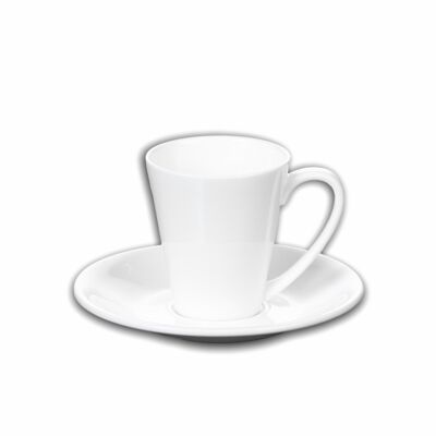 Juego de 2 tazas de café y plato en caja de color WL‑993054/2C