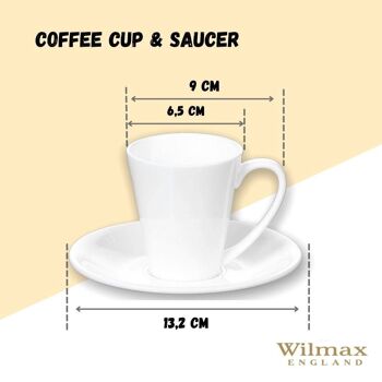 Coffee Cup & Saucer Set of 2 in Color Box WL‑993054/2C 2