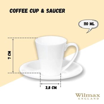 Coffee Cup & Saucer Set of 2 in Color Box WL‑993054/2C 3