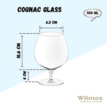 COGNAC GLASS 550ML SET OF 2 WL-888108/2C 2