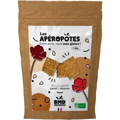 Poppy and sesame aperitif biscuit