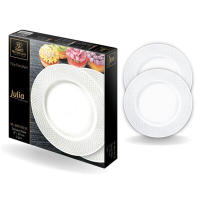 Set di 2 piatti da dessert in confezione regalo WL-880100/2C