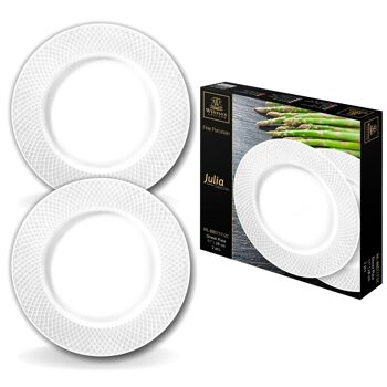 Dinner Plate Set of 2 in Gift Box WL‑880117/2C 1