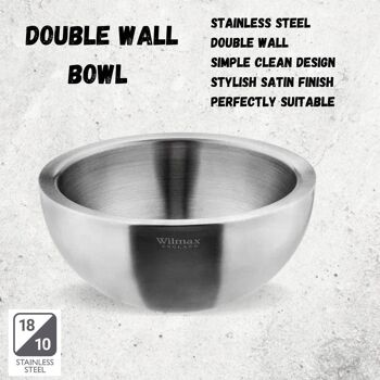 DOUBLE WALL BOWL 24CM 2000ML WL-553004/A 2