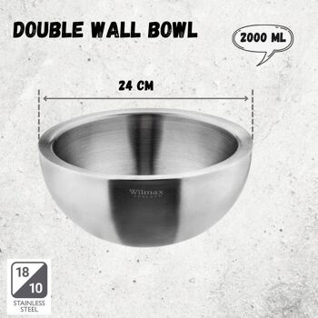 DOUBLE WALL BOWL 24CM 2000ML WL-553004/A 3