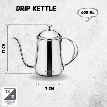 DRIP KETTLE 600 ML IN COLOR BOX WL-551112 / 1C 2