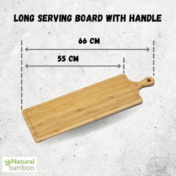 LONG SERVING BOARD WITH HANDLE 66 X 20 CM WL-771136 / A 3