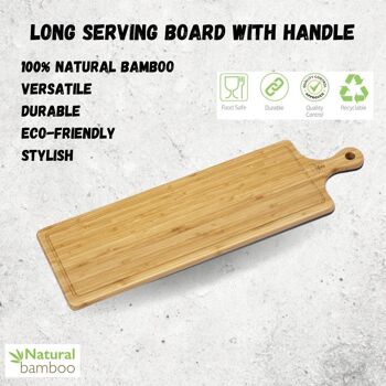 LONG SERVING BOARD WITH HANDLE 66 X 20 CM WL-771136 / A 4