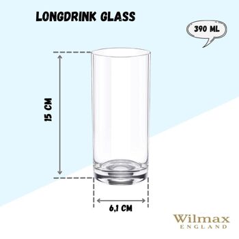Longdrink Glass Set of 6 in Plain Box WL‑888024/6A (Set of 6) 3