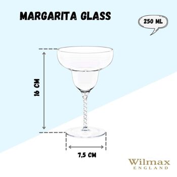 MARGARITA GLASS 250ML SET OF 2 WL-888107/2C 2