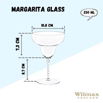 MARGARITA GLASS 250ML SET OF 2 WL-888107/2C 3