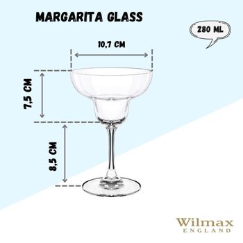 Margarita Glass Set of 6 in Plain Box WL‑888031/6A (Set of 6) 3