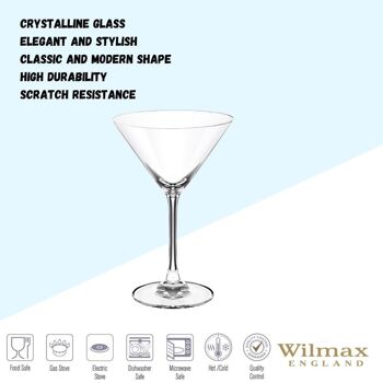 Martini Glass Set of 6 in Plain Box WL‑888030/6A (Set of 6) 4