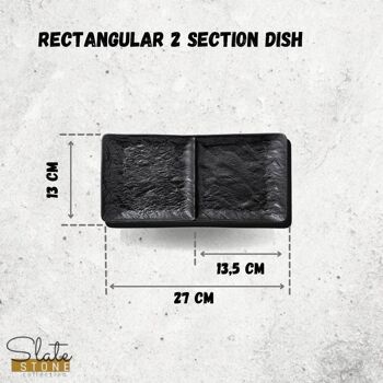 Rectangular 2 Section Dish WL‑661135/A 2