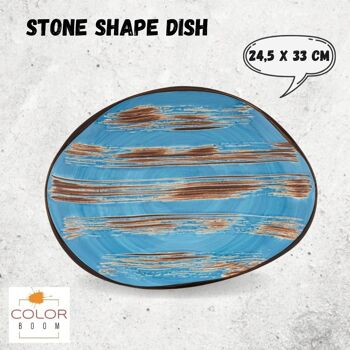 STONE SHAPE DISH 33 X 24.5 CM WL-668642/A 5