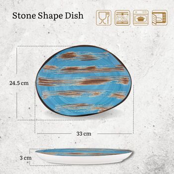 STONE SHAPE DISH 33 X 24.5 CM WL-668642/A 8