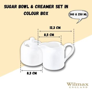 Sugar Bowl & Creamer Set in Color Box WL‑995023/2C 2