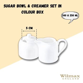 Sugar Bowl & Creamer Set in Color Box WL‑995023/2C 3