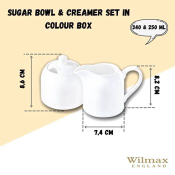 Sugar Bowl & Creamer Set in Color Box WL‑995023/2C 4