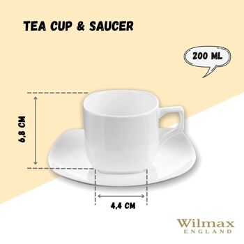 Tea Cup & Saucer in Color Box WL‑993003/1C 2
