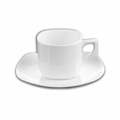 Juego de 2 tazas de té y plato en caja de color WL‑993003/2C