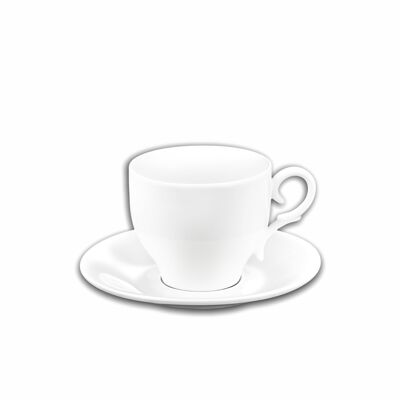 Juego de 2 tazas de té y plato en caja de color WL‑993009/2C