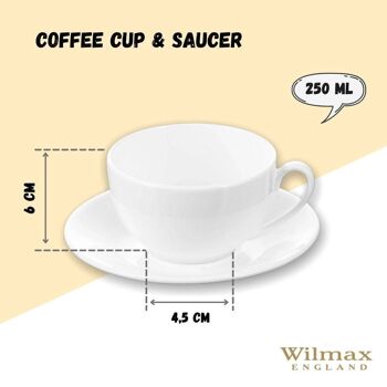 Tea Cup & Saucer Set of 6 in Color Box WL‑993000/6C 2