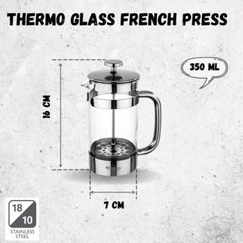 THERMO GLASS FRENCH PRESS 350ML WL-551009/1C 3