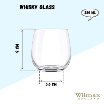 Whiskey Glass Set of 2 in Color Box WL‑888051/2C 2