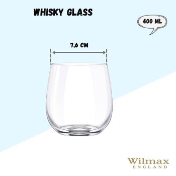 Whiskey Glass Set of 2 in Color Box WL‑888051/2C 3