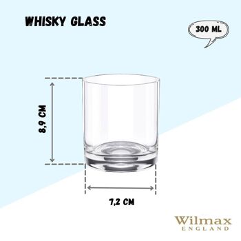 Whiskey Glass Set of 6 in Plain Box WL‑888023/6A 5