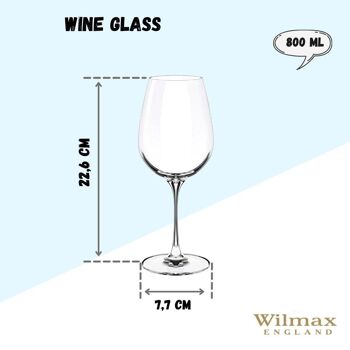 Wine Glass Set of 2 in Color Box WL‑888033/2C 3