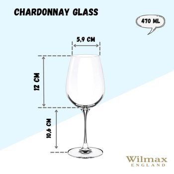 Wine Glass Set of 2 in Color Box WL‑888033/2C 4