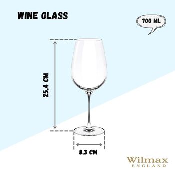 Wine Glass Set of 2 in Color Box WL‑888035/2C 3