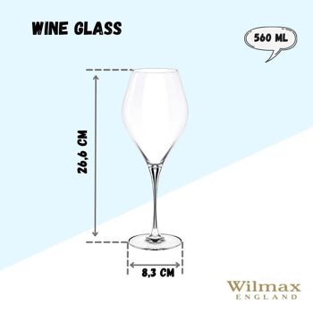 Wine Glass Set of 2 in Color Box WL‑888046/2C 3