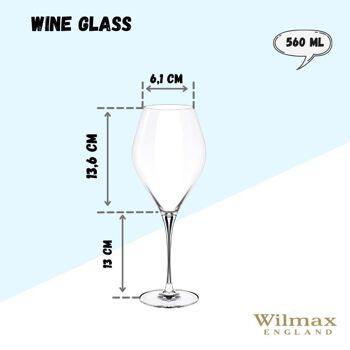 Wine Glass Set of 2 in Color Box WL‑888046/2C 4