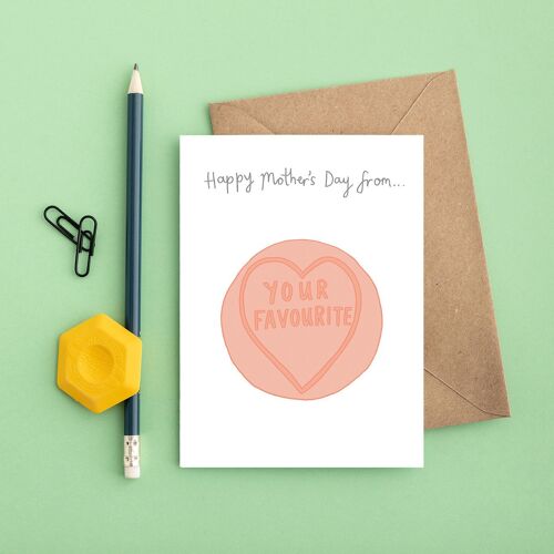 Mum's Favourite Greeting Card | Funny Mother's Day Card