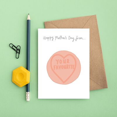 Mamas Lieblings-Grußkarte | Lustige Karte zum Muttertag